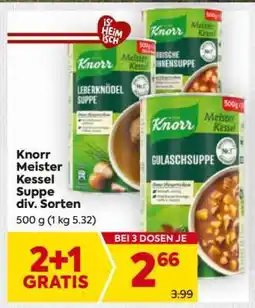 Billa Knorr Meister Kessel Suppe div. Sorten Angebot