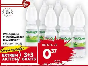 Billa Waldquelle Mineralwasser div. Sorten Angebot