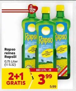 Billa Rapso reines Rapsöl Angebot