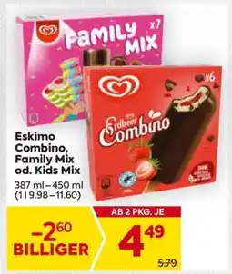 Billa Eskimo Combino, Family Mix od. Kids Mix Angebot