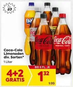 Billa Coca-Cola Limonaden div. Sorten Angebot