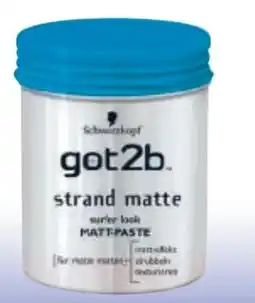 Metro Schwarzkopf Got2b Styling Paste Strandmatte Angebot
