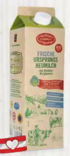 Hofer Zurück zum Ursprung Bio Ursprungs Heumilch Angebot