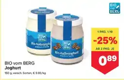 MPreis Bio vom berg joghurt Angebot