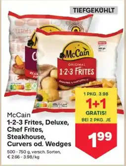 MPreis 1-2-3 frites, deluxe, steakhouse, curvers od. wedges Angebot