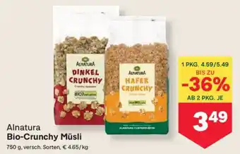 MPreis Alnatura bio-crunchy müsli Angebot