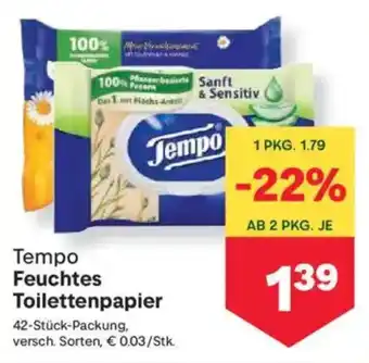 MPreis Tempo feuchtes toilettenpapier Angebot