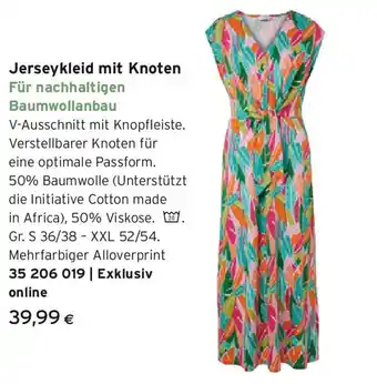 Tchibo Eduscho Jerseykleid mit knoten Angebot