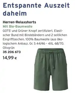 Tchibo Eduscho Herren-relaxshorts mit bio-baumwolle Angebot