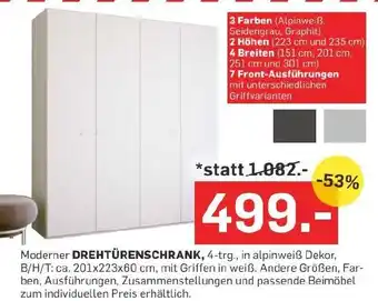 Möbel Ludwig Drehtürenschrank Angebot