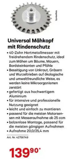 Lagerhaus Universal Mähkopf mit Rindenschutz Angebot