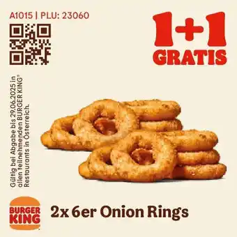 Burger King Burger 2x 6er onion rings Angebot