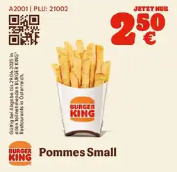 Burger King Pommes small Angebot