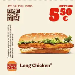Burger King Long chicken Angebot