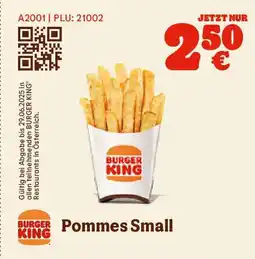 Burger King Pommes small Angebot