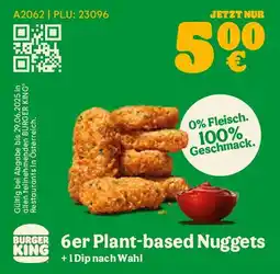 Burger King 6er plant-based nuggets Angebot