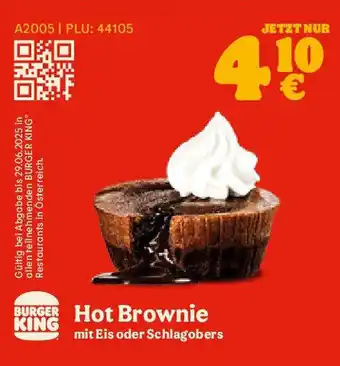 Burger King Hot brownie Angebot