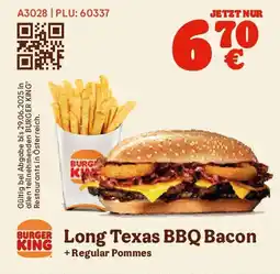 Burger King Long texas bbq bacon Angebot