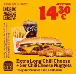 Burger King Extra long chili cheese ser chili cheese nuggets Angebot