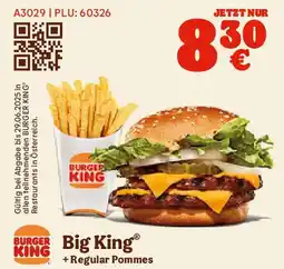 Burger King Big king regular pommes Angebot