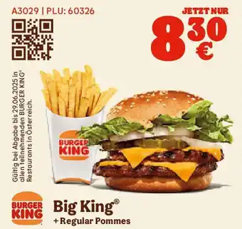 Burger King Big king regular pommes Angebot