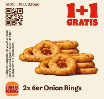 Burger King 2x 6er onion rings Angebot