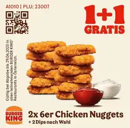 Burger King 2x 6er chicken nuggets Angebot