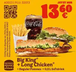 Burger King Big king long chicken Angebot