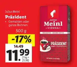 Lidl JULIUS MEINL PRÄSIDENT Angebot