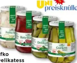 Unimarkt Efko Delikatess Gurken Angebot