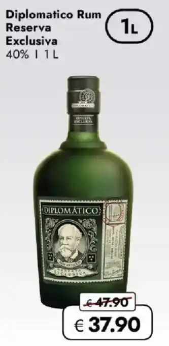 Travel FREE Diplomatico rum reserva exclusiva Angebot