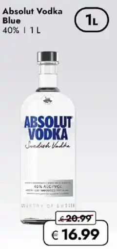 Travel FREE Absolut vodka blue Angebot