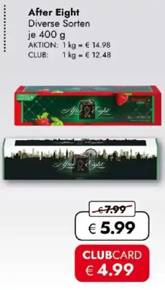 Travel FREE After eight Angebot