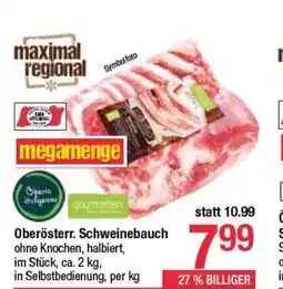 Maximarkt Oberösterr. schweinebauch Angebot