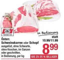 Maximarkt Österr schweinskarree oder schopf Angebot
