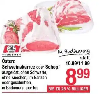 Maximarkt Österr schweinskarree oder schopf Angebot