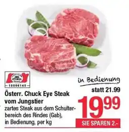 Maximarkt Österr. chuck eye steak vom jungstier Angebot
