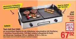 Maximarkt Tisch-grill chef 33065 Angebot