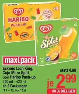 Maximarkt Eskimo lion king, cuja mara split oder haribo push-up Angebot