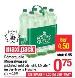 Maximarkt Römerquelle Mineralwasser Angebot