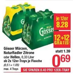 Maximarkt Gösser märzen, naturradler zitrone Angebot