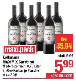 Maximarkt Maxim x cuvée rot Angebot