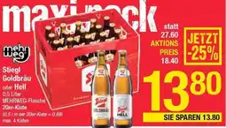 Maximarkt Stiegl goldbräu oder hell Angebot