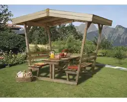Hornbach Sitzlaube weka Wörthersee mit Sitzauflage 190 x 154 cm kesseldruckimprägniert Angebot