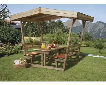 Hornbach Sitzlaube weka Wörthersee mit Sitzauflage 190 x 154 cm kesseldruckimprägniert Angebot