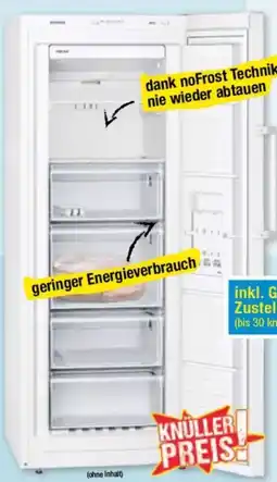Maximarkt Siemens Gefrierschrank GS29NVWEP Angebot