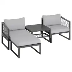 OBI Lounge-Set Willa 4-teilig aus Aluminium Anthrazit OBI Angebot