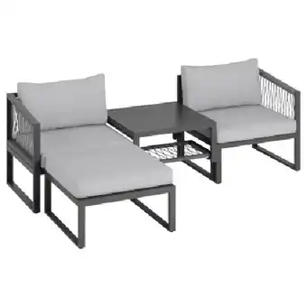OBI Lounge-Set Willa 4-teilig aus Aluminium Anthrazit OBI Angebot