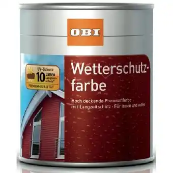 OBI Wetterschutzfarbe Schwedenrot seidenmatt OBI Angebot