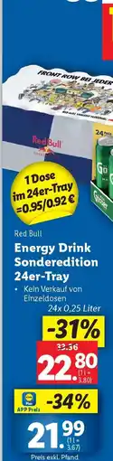 Lidl Red Bull Energy Drink Sonderedition 24er-Tray Angebot